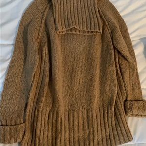 brown turtle neck sweater